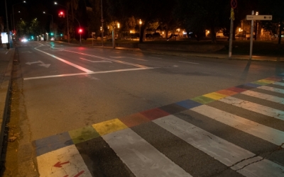 Un carrer de Sabadell buit pel toc de queda | Roger Benet